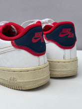 Load image into Gallery viewer, Nike Air Force 1 DBL White Red Obsidian Low Sneakers