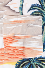 Load image into Gallery viewer, Orange tropical beach scene Hawaiian shirt