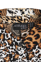 Load image into Gallery viewer, Brown animal print button down maxi dress