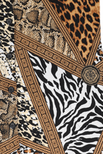 Load image into Gallery viewer, Brown animal print button down maxi dress