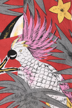 Load image into Gallery viewer, Red parrots print Hawaiian shirt