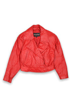 Load image into Gallery viewer, Wilson's Red Leather '80s Cropped Jacket