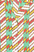 Load image into Gallery viewer, Diamond patterned green red '70s shirt