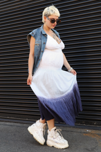 Load image into Gallery viewer, Maxi white tie-dye gradient summer dress