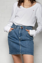 Load image into Gallery viewer, American system blue short regular fit denim skirt
