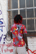 Load image into Gallery viewer, Red parrots print Hawaiian shirt