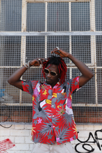 Load image into Gallery viewer, Red parrots print Hawaiian shirt