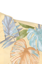 Load image into Gallery viewer, Pale yellow Hawaiian floral monstera shirt