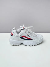 Load image into Gallery viewer, Fila White Disruptor Platform Sneakers