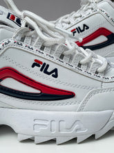 Load image into Gallery viewer, Fila White Disruptor Platform Sneakers