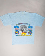 Load image into Gallery viewer, Light blue baseball action regular fit short sleeved round neck t-shirt