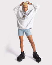 Load image into Gallery viewer, Light grey embroidered hoodie