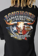 Load image into Gallery viewer, Black Harley Davidson frayed grunge metal T-shirt