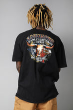 Load image into Gallery viewer, Black Harley Davidson frayed grunge metal T-shirt