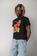 Load image into Gallery viewer, Bulldog king graphic print black t-shirt
