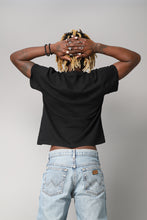 Load image into Gallery viewer, Bulldog king graphic print black t-shirt