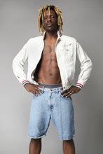 Load image into Gallery viewer, Lacoste cream white '80s leather jacket