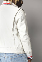 Load image into Gallery viewer, Lacoste cream white '80s leather jacket
