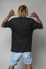 Load image into Gallery viewer, Black/white llama print short sleeved t-shirt