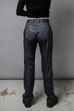 Load image into Gallery viewer, Metallic grey purple '90s flared bootcut trousers