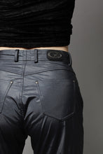Load image into Gallery viewer, Metallic grey purple '90s flared bootcut trousers