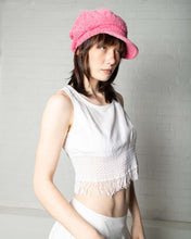 Load image into Gallery viewer, AUTHENTIC ROCCO BAROCCO WHITE LINEN CROPPED FRINGED VEST
