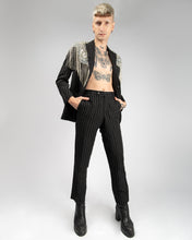 Load image into Gallery viewer, Black pinstripe '90s two piece suit