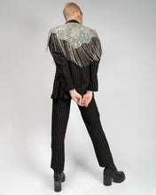 Load image into Gallery viewer, Black pinstripe '90s two piece suit