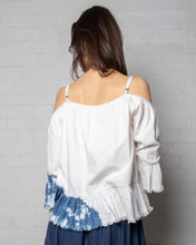Load image into Gallery viewer, Blank NYC White Blue Tie-Dye Off the Shoulder Top