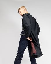 Load image into Gallery viewer, Tessuto bossi dark navy casual fit trench coat
