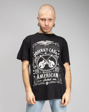 Load image into Gallery viewer, Black Johnny Cash regular fit short sleeve t-shirt