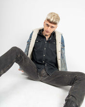Load image into Gallery viewer, Levi's dark grey denim shirt