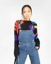 Load image into Gallery viewer, DKNY blue denim logo strap dungarees