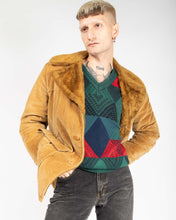 Load image into Gallery viewer, Triangle print green red '80s jumper