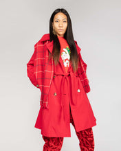 Load image into Gallery viewer, London Fog red belted trench coat