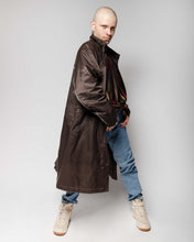 Load image into Gallery viewer, Emporio Armani brown multi pocket high neck long coat