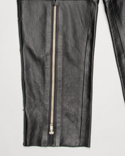 Load image into Gallery viewer, Leather look black trousers