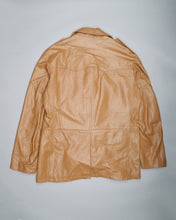 Load image into Gallery viewer, Tan beige '70s leather trench coat