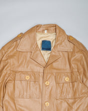 Load image into Gallery viewer, Tan beige '70s leather trench coat