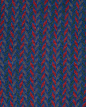Load image into Gallery viewer, Valentino blue zig-zag pattern casual fit v-neck sweater