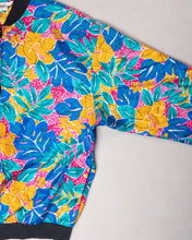 Load image into Gallery viewer, Multicolour floral print '80s Lightweight Bomber Jacket