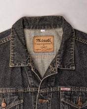 Load image into Gallery viewer, Mascoti faded black denim long sleeved regular fit jacket
