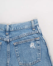 Load image into Gallery viewer, Y2k Light Blue Studded Distressed Denim Shorts