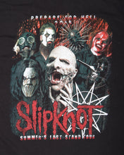 Load image into Gallery viewer, Black short sleeved casual fit Slipknot tour t-shirt