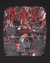 Load image into Gallery viewer, Black short sleeved casual fit Slipknot tour t-shirt
