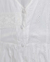 Load image into Gallery viewer, White long lace detail sleeveless prairie dress