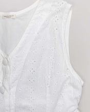 Load image into Gallery viewer, White long lace detail sleeveless prairie dress
