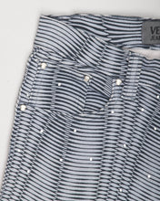 Load image into Gallery viewer, Versace blue grey abstract snakeprint pattern jeans