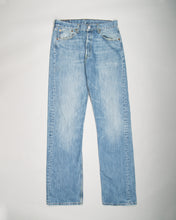 Load image into Gallery viewer, Distressed Blue 501 Straight Leg Fit Jeans