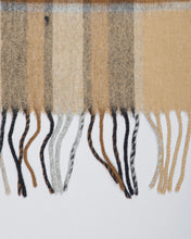 Load image into Gallery viewer, LANIFICIO DEL PERU BROWN CHECKED WOOL SCARF
